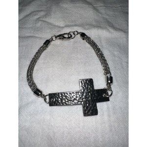 Cross Bracelet Silver Coated Bracelet